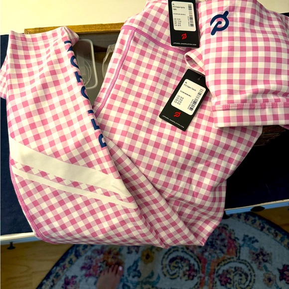 Peloton Pink Gingham Leggings- XL - Picture 4 of 4